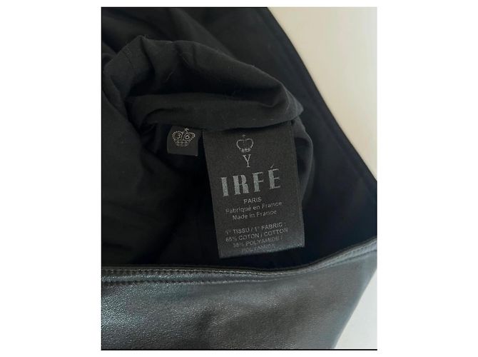 Autre Marque Kurzes Kleid IRFÉ Paris aus Spitze mit Lederdetails - Ansicht 7
