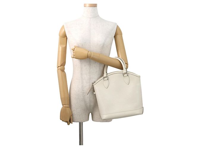 Borsa Louis Vuitton Epi Lockit M4229J in bianco - vista 4