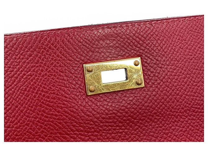 Hermès Cartera Kelly Long en Rouge Grenat Roja - vista 11