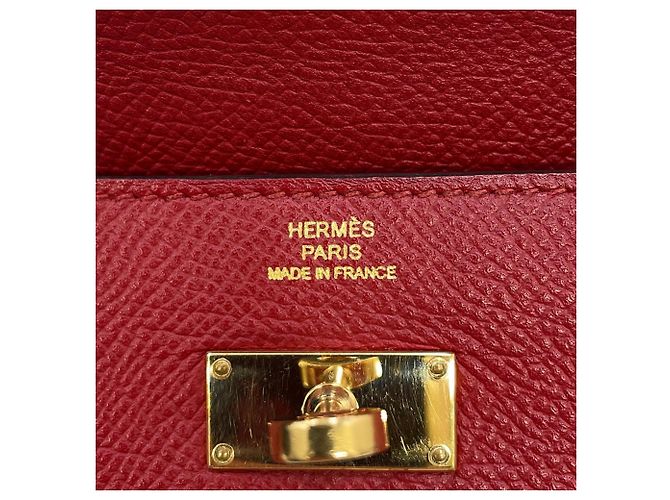 Hermès Cartera Kelly Long en Rouge Grenat Roja - vista 18
