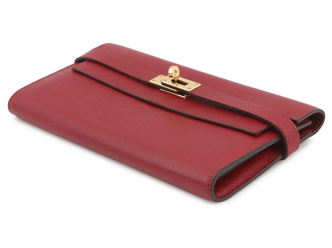 Hermès Cartera Kelly Long en Rouge Grenat Roja - vista 2