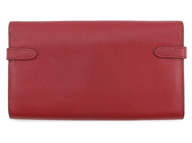 Hermès Cartera Kelly Long en Rouge Grenat Roja - vista 3