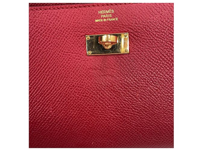 Hermès Cartera Kelly Long en Rouge Grenat Roja - vista 7