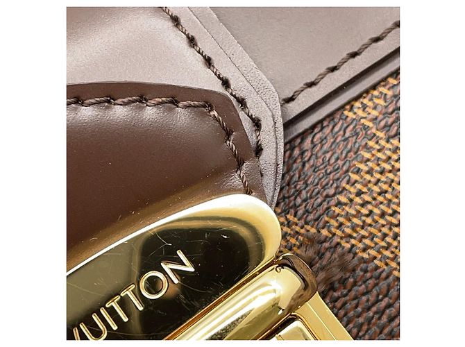 Borsa a Spalla Sistina PM Damier Ebene di Louis Vuitton Marrone - vista 10