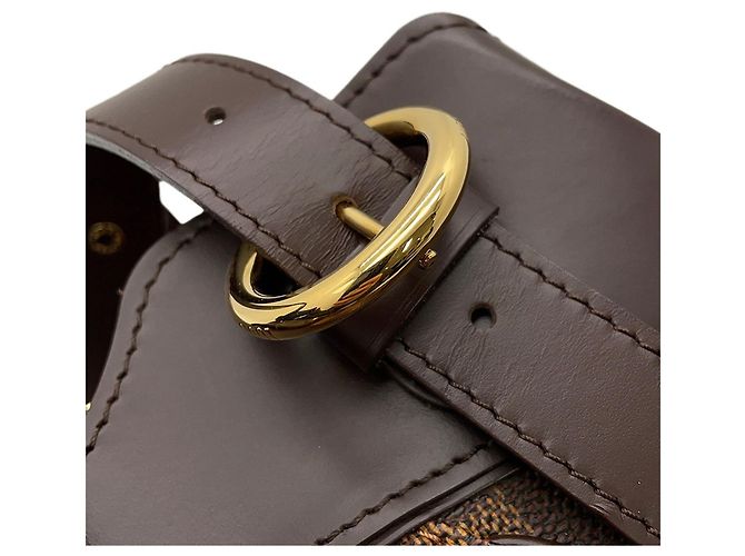 Borsa a Spalla Sistina PM Damier Ebene di Louis Vuitton Marrone - vista 13