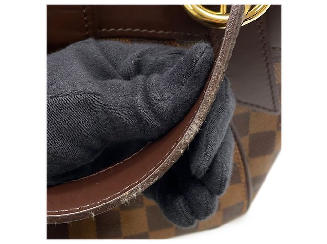Borsa a Spalla Sistina PM Damier Ebene di Louis Vuitton Marrone - vista 15
