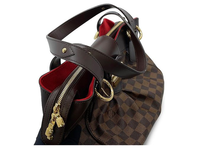 Borsa a Spalla Sistina PM Damier Ebene di Louis Vuitton Marrone - vista 6