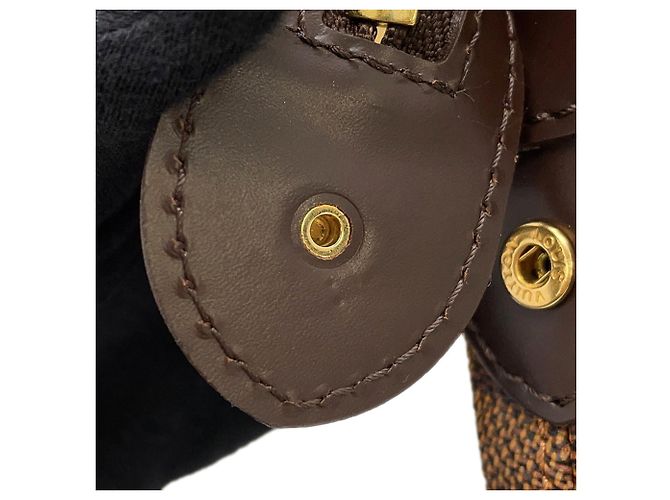 Borsa a Spalla Sistina PM Damier Ebene di Louis Vuitton Marrone - vista 7