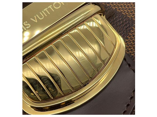 Borsa a Spalla Sistina PM Damier Ebene di Louis Vuitton Marrone - vista 9