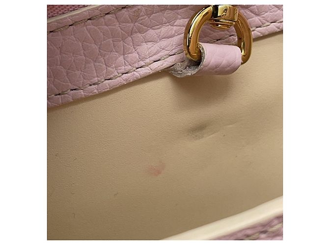 Borsa Capucines BB Louis Vuitton Bianco - vista 8