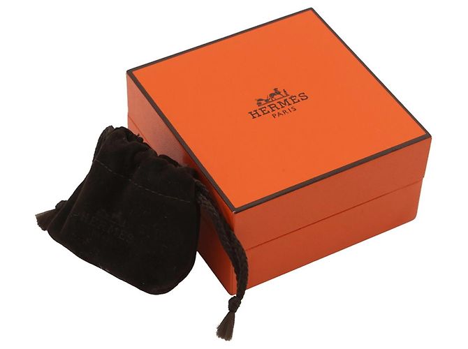 Fermaglio in alluminio dorato Hermès Tri Maillon PM Chaine d'Ancre D'oro - vista 10