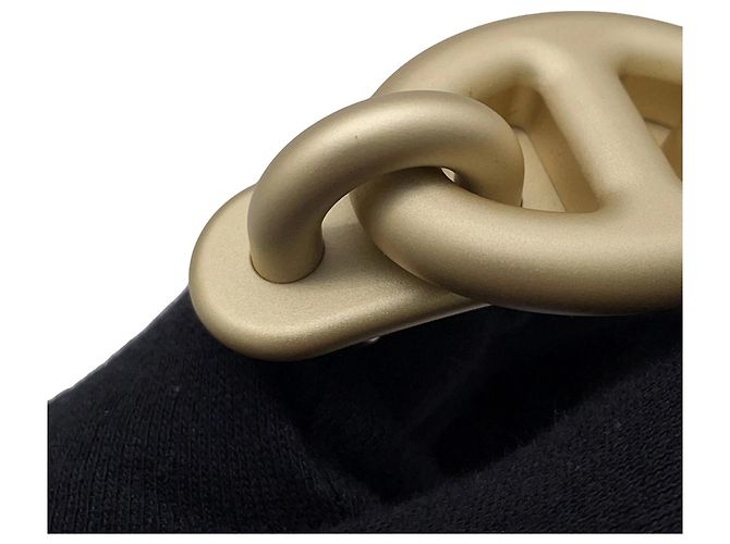Fermaglio in alluminio dorato Hermès Tri Maillon PM Chaine d'Ancre D'oro - vista 5