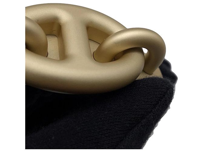 Fermaglio in alluminio dorato Hermès Tri Maillon PM Chaine d'Ancre D'oro - vista 6