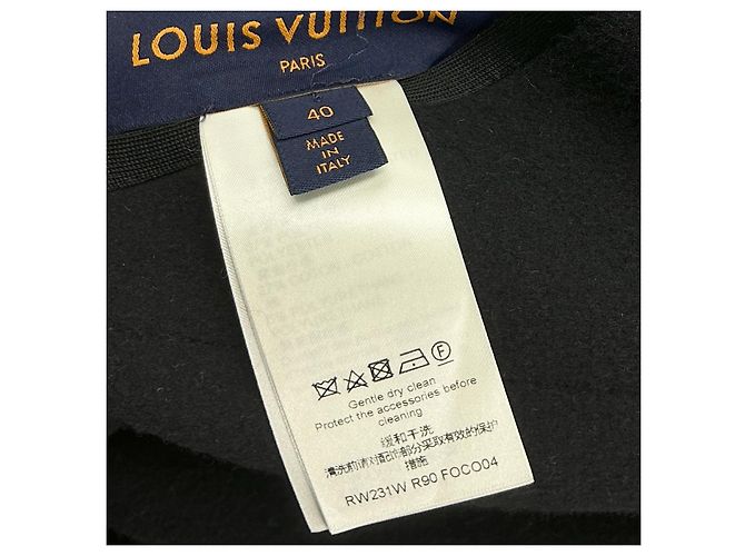 Louis Vuitton Abrigo Mahina de lana reversible negro - vista 10