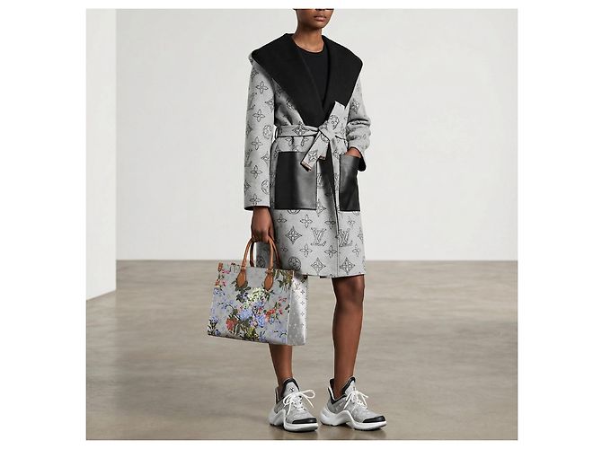 Louis Vuitton Abrigo Mahina de lana reversible negro - vista 6