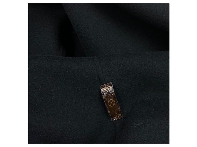 Louis Vuitton Abrigo Mahina de lana reversible negro - vista 8