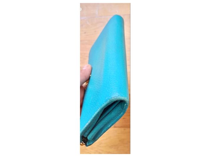 Cartera de cuero turquesa Prada - vista 5