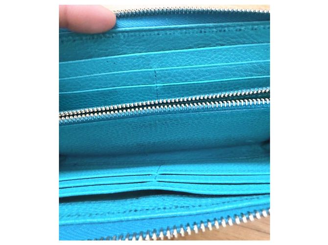 Cartera de cuero turquesa Prada - vista 8