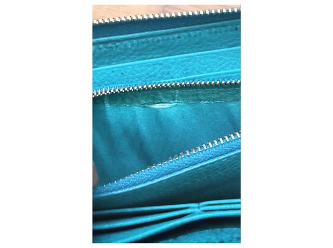 Cartera de cuero turquesa Prada - vista 9