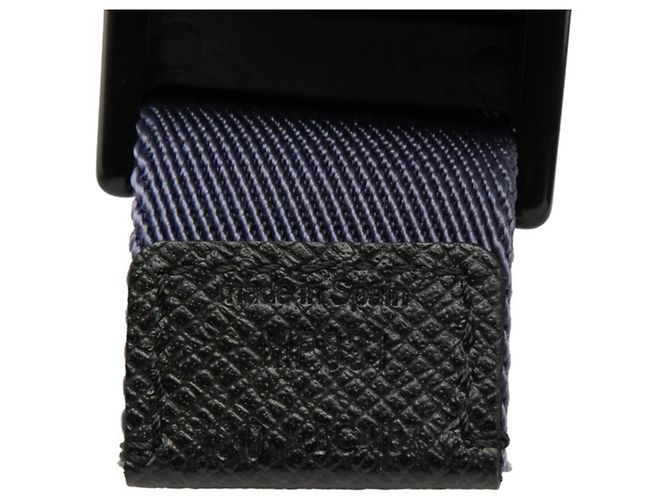 Cintura Louis Vuitton Monogram Eclipse in Nero/Viola Porpora - vista 6