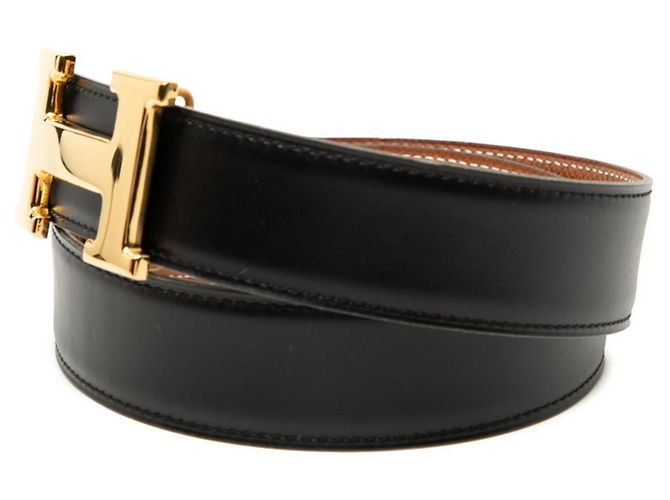Cinturón H Constance de Hermès Castaño Negro - vista 2