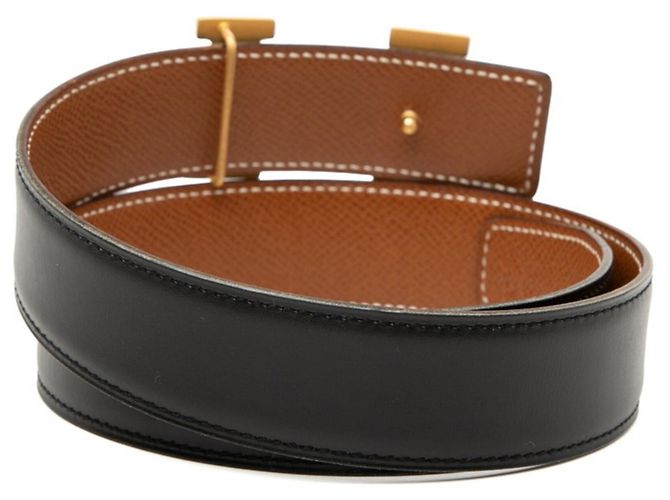 Cinturón H Constance de Hermès Castaño Negro - vista 3