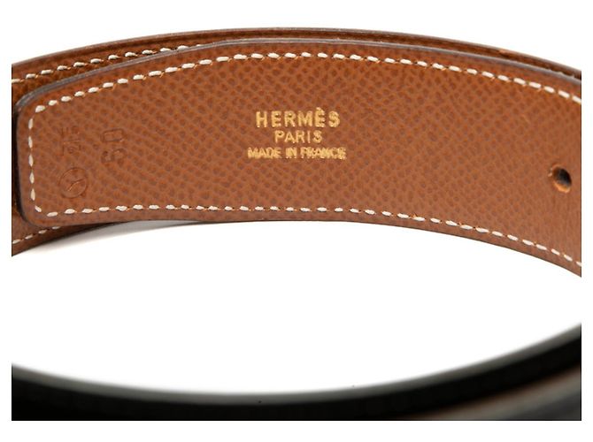 Cinturón H Constance de Hermès Castaño Negro - vista 4