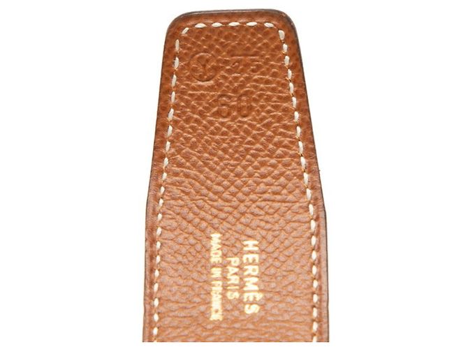 Cinturón H Constance de Hermès Castaño Negro - vista 5