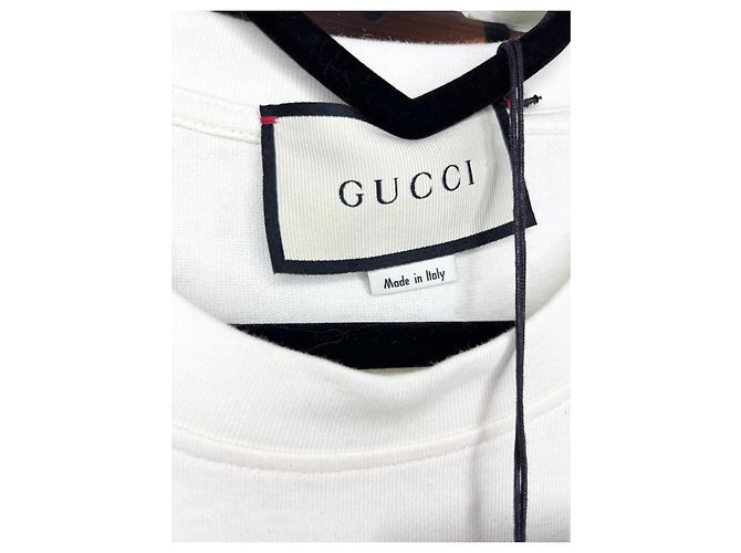 Camiseta Gucci de algodón blanco con estampado Multicolor - vista 4