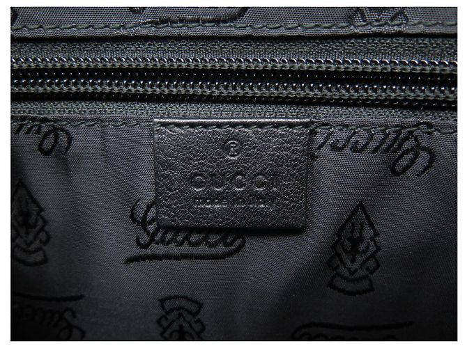 SACOLA GUCCI MALETTE GG 201480 EM COURO GUCCISSIMA PRETO - vista 11