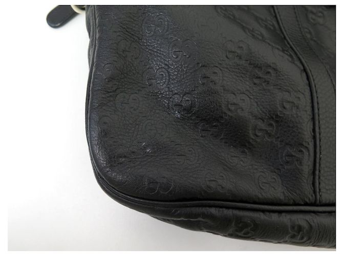 SACOLA GUCCI MALETTE GG 201480 EM COURO GUCCISSIMA PRETO - vista 14