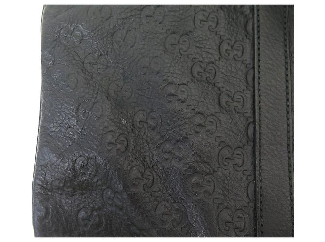 SACOLA GUCCI MALETTE GG 201480 EM COURO GUCCISSIMA PRETO - vista 15