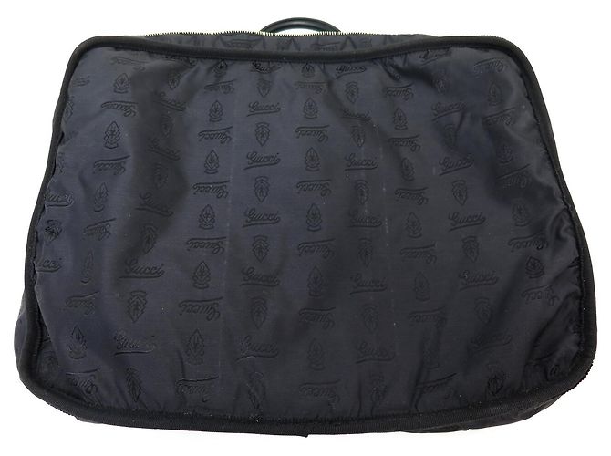 SACOLA GUCCI MALETTE GG 201480 EM COURO GUCCISSIMA PRETO - vista 18