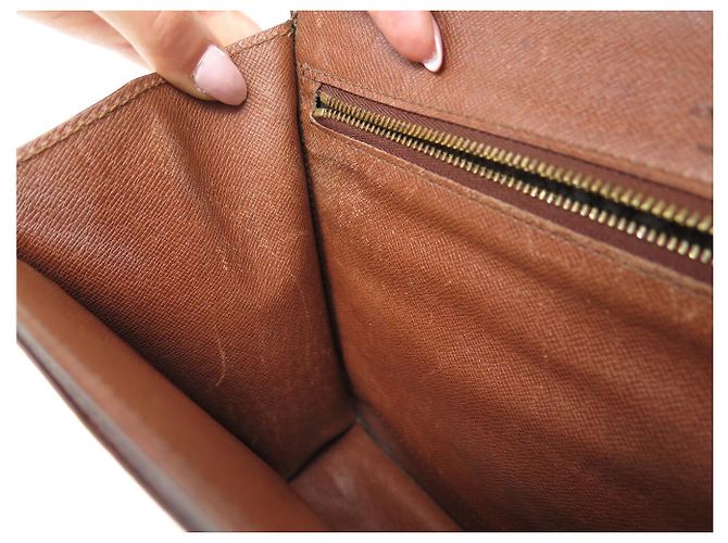 BOLSA DE LUXO VINTAGE LOUIS VUITTON MONCEAU EM CANVAS MONOGRAMA Marrom - vista 15