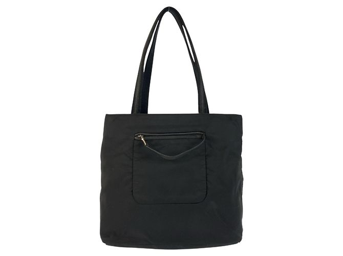 Sac tote en nylon tessuto avec logo Prada - vue 2