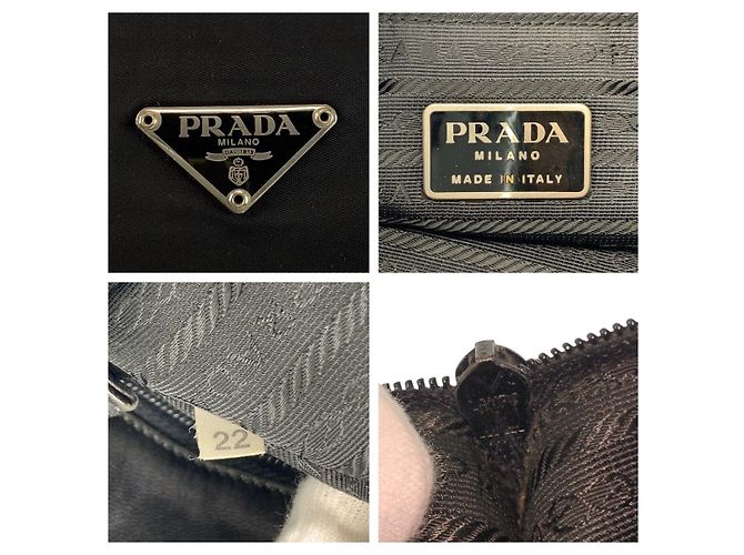 Sac tote en nylon tessuto avec logo Prada - vue 3