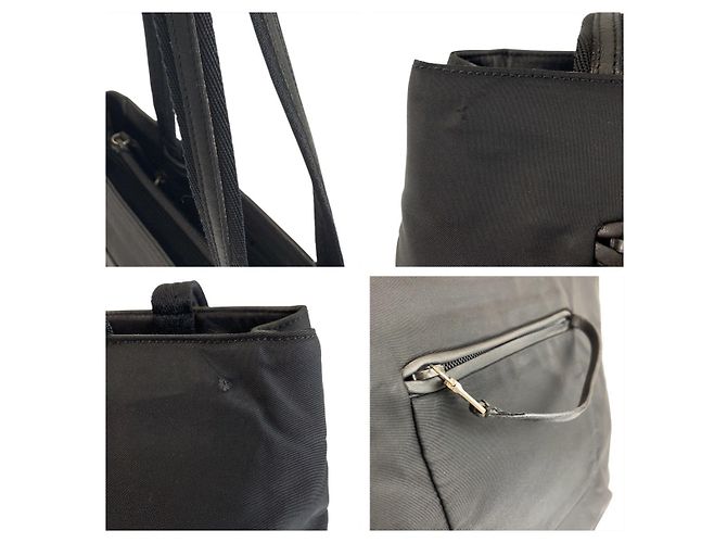 Sac tote en nylon tessuto avec logo Prada - vue 5