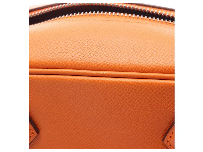 Borsa in pelle Hermès Plume 28 arancione - vista 3