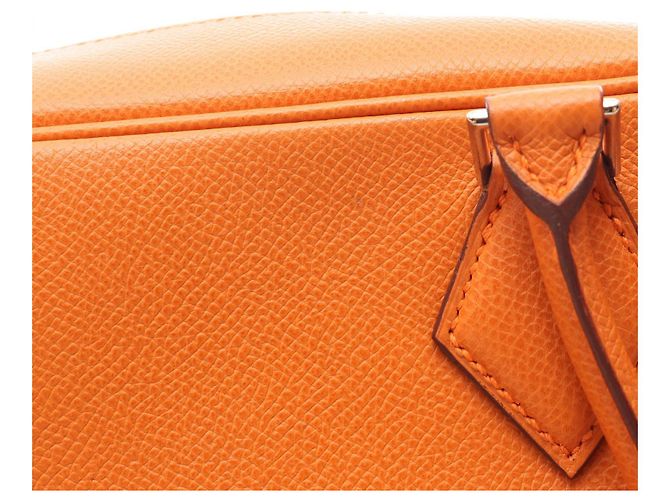 Borsa in pelle Hermès Plume 28 arancione - vista 7