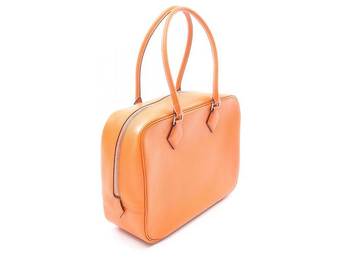 Borsa in pelle Hermès Plume 28 arancione - vista 8