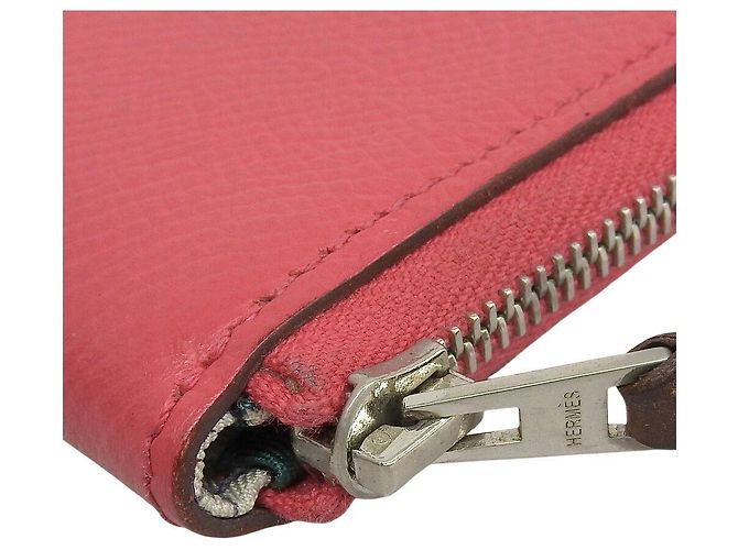 Monedero compacto mini Azap Silk'in de Hermès Rosa - vista 6