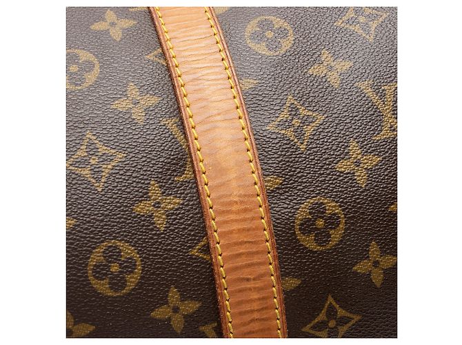 Duffle Keepall 55 in tela monogramma vintage Louis Vuitton Marrone - vista 10