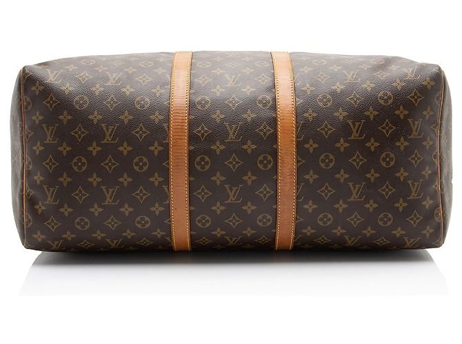 Duffle Keepall 55 in tela monogramma vintage Louis Vuitton Marrone - vista 4