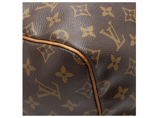 Duffle Keepall 55 in tela monogramma vintage Louis Vuitton Marrone - vista 9