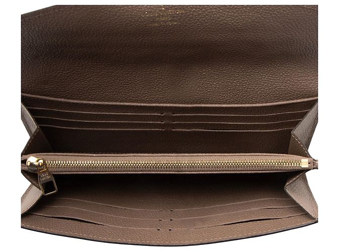 Portafoglio Sarah Monogram Empreinte Louis Vuitton Marrone Beige - vista 5