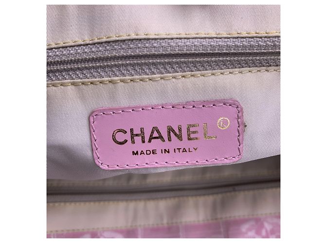 Timeless Bolsa de tecido Chanel clássica CC para compras Rosa - vista 6