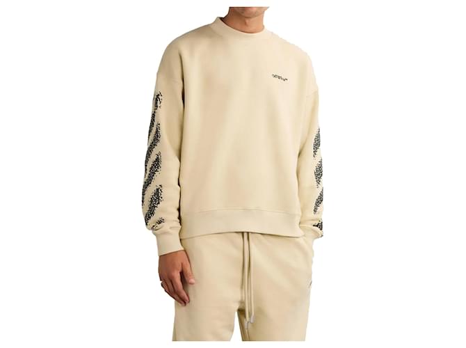 Off White Off-White Logo Sweatshirt Braun Beige - Ansicht 2