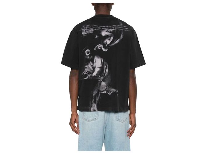 T-shirt Off White S.Matthew con stampa logo Skate Nero - vista 3