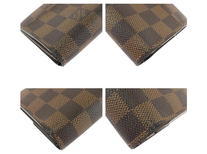 Carteira Longa Damier Ebene Louis Vuitton Marrom - vista 4