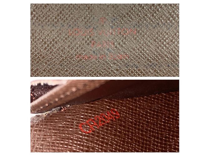 Carteira Longa Damier Ebene Louis Vuitton Marrom - vista 5